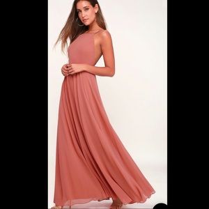 Mythical Kind of Love Rusty Rose Maxi Dress